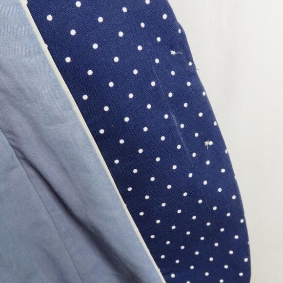 Banana Republic Blazer Womens 2 Petite Blue Polka Dot Cotton Blend Jacket Suit - Picture 9 of 12